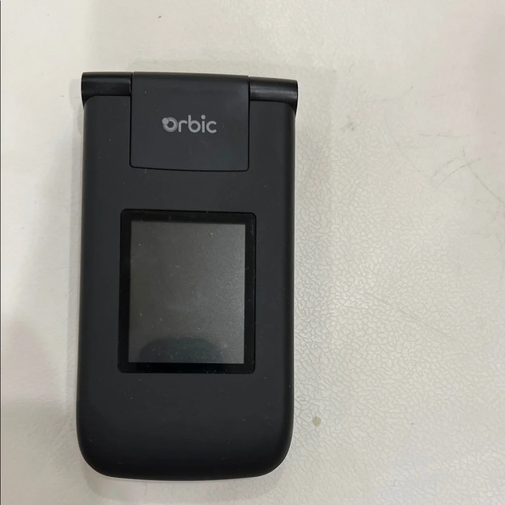 Black Flip Cell Phone with Large Button Keypad